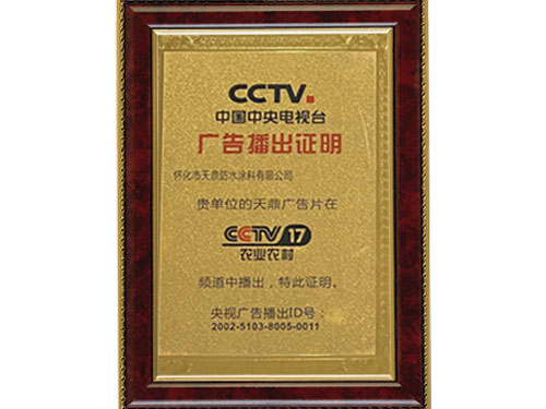 中央電視臺廣告播出證明 中央電視臺廣告播出證明